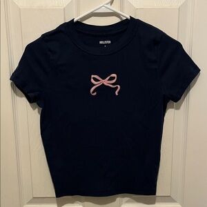 Hollister Navy Babydoll Tee